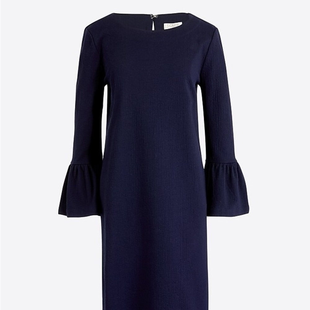 J Crew Navy Blue Bell Sleeve Dress